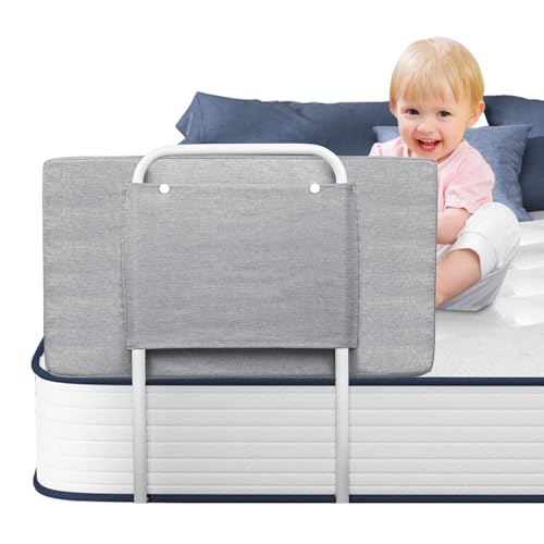 Soontrans Rausfallschutz Bett, Sorgt für Süße Träume für Ihren Kleinen, Rausfallschutz Boxspringbett Gepolstert Umramung & 5-Stufen Höhenverstellbar, für Kinderbett Elternbett Reise (Grau, 50 cm) Soontrans Rausfallschutz Bett, Sorgt für Süße Träume für Ihren Kleinen, Rausfallschutz Boxspringbett Gepolstert Umramung & 5-Stufen Höhenverstellbar, für Kinderbett Elternbett Reise (Grau, 50 cm) von Soontrans