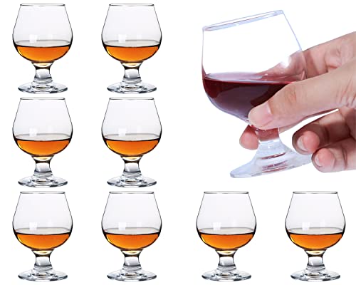 Soopiiso Cognacgläser，Maximale Kapazität: 100ml/10cl，Schnapsgläser Set von 8 netten Brandy Gläser/klare Schnapsgläser/Mini Brandy Glasses von Soopiiso