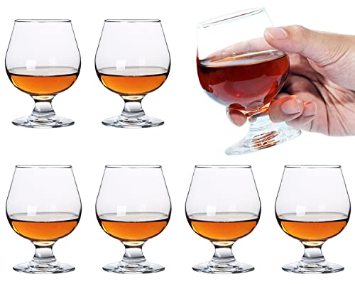 Soopiiso Cognacgläser，Maximale Kapazität: 150ml/15cl，Schnapsgläser Set von 6 netten Brandy Gläser/klare Schnapsgläser/Mini Brandy Glasses von Soopiiso