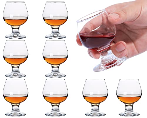 Soopiiso Cognacgläser，Maximale Kapazität: 50ml/5cl，Schnapsgläser Set von 8 netten Brandy Gläser/klare Schnapsgläser/Mini Brandy Glasses von Soopiiso