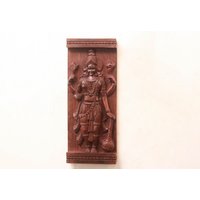 Mahavishnu Wandtafel Vishnu Statue Aus Holz Hindu Gott Skulptur Tempel Wand Schnitzerei Wohnkultur Wandbehang Figurine Pooja Puja Idol von SooryaKiranCrafts