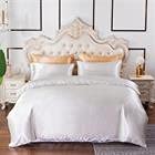 Bettbezug-Set mit Reißverschluss, reine weiße Kunstseide, Polyesterfaser, glatte weiche Bettwäsche, Einzelbett mit 1 Kissenbezug von Soothbedding