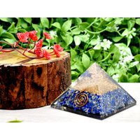 Lapis Lazuli Orgon Pyramide Mit Klarem Quarz Bleistift Für Heilung von SoothingCrystalStore