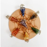 Set Von 7 Chakra Orgon Kegel Pendel Heilung Kristall von SoothingCrystalStore