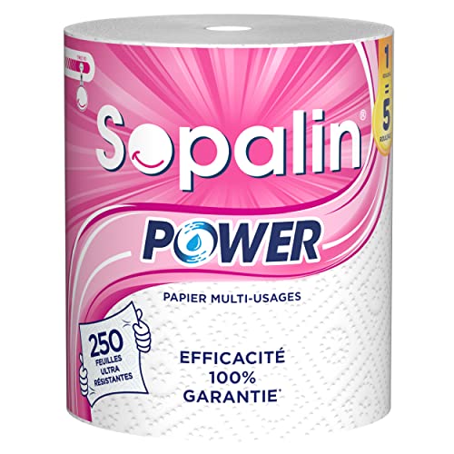Sopalin Power Allzweck-Wischerblatt, 1 Rolle, 250 Blatt, extra stark, Weiß von Sopalin