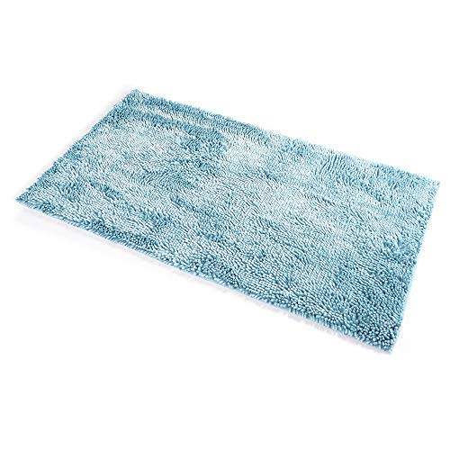 Sophie Maison Seidig Teppich, 100% Polyester-Mikrofaser, Marineblau, 70x130 von Sophie Maison