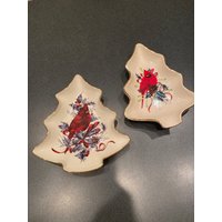 Menge Zwei Lenox Wintergrüße Weihnachtsbaumschale Catherine Mclung von SophieandCherie