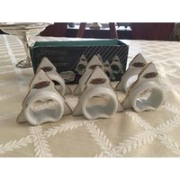 Weihnachten Feines Porzellan Set Von 6 Serviettenringe Handbemalt 24 Karat Goldrand Weihnachten Feines Porzellan Set Von 6 Serviettenringe Handbemalt 24 Karat Goldrand von SophieandCherie