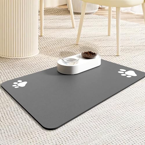 Waschbar Unterlage Katzennapf,40×60cm Super Saugfähige Futternapf Unterlage Katze,Super Saugfähige Futternapf Unterlage Katze,Gelten für Katzen Napfunterlage,Matte Hundenapf Unterlage von Sophisticate