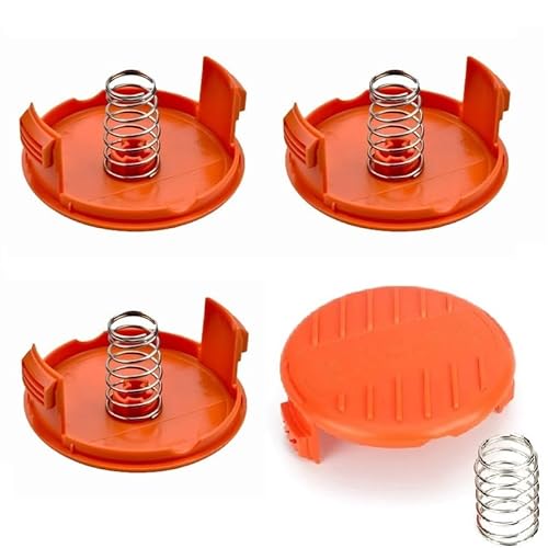 SopimusZ 4 Stück Spool Caps Federn Ersatzteile Zubehör Spulendeckel Trimmer Fadenspule Ersatzspulenkappe für Rasentrimmer für AFS Trimmer Spool ool ABS Material Kompatibel mit Black Decker RC-100-P von SopimusZ