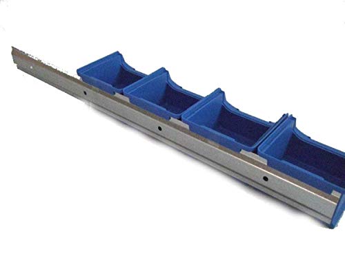 Stapelbox Sichtlagerboxen Gr.1 blau 24 Stück mit 4 Metallschienen von sopo a-z