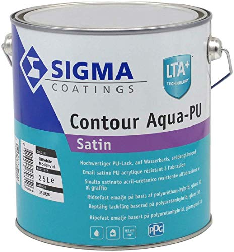 Sigma Contour Aqua Pu satin 1L weiss PU-Lack für Innen von Sopo