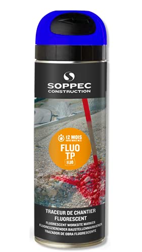 Markierungsspray Fluo TP blau 500ml 9-10 Monate sichtbar f.Baustellen von Soppec