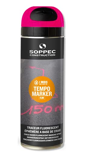 - Spray Spraydose 500 ml-Set, fluoreszierend éphémère Tempo Marker-Farbe pink, Kirschrot von Soppec