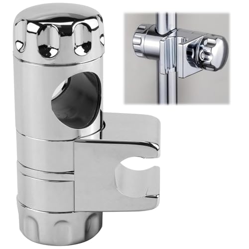 Verstellbare Handbrause Halterung aus ABS, Duschkopfhalter für 25mm Duschstange, Langlebige und Einfach zu Installierende Duschhalterung mit Hochglanzverchromung, Passend für 19-22mm Handbrausen ﻿ von SopwMap