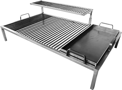 Luxus Argentinischer Grill mit abnehmbaren Eisenmodulen - Iron Argentinien Grill - BBQ Parrilla Asado Sor pampa grill - Cod 2 (91,4 x 61,0 cm) von Sor pampa grill