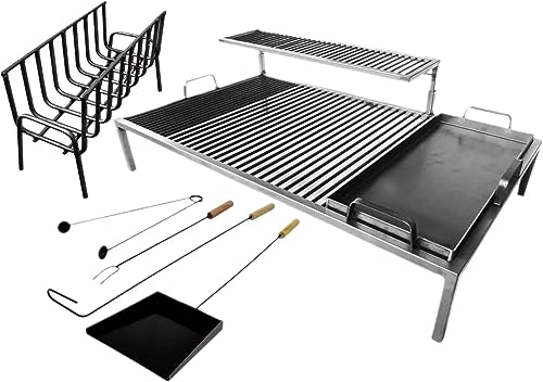 Neuer Eisengrill 2 Ebenen + Grillplatte, Argentinienbraten, Argentinien Grill, Gaucho. Sor pampa grill (100 x 50 cm) von Sor pampa grill