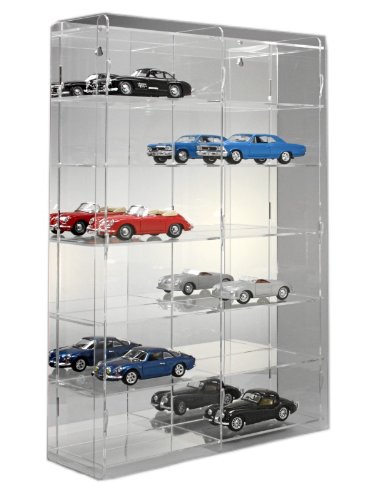 Sora.de Modellauto Vitrine 1:24 mit Spiegelrückwand von Sora.de