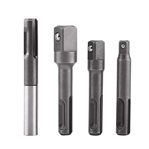 1/4"Universal SDS Plus Schaft Innensechskant-Adapter Und 1/4" 3/8"1/2" Quadrat-Bohrer Verlängerungsstecker Erweiterungsadapter Kugelarretierung Für Schnelles Verbinden Oder Trennen von Sorand