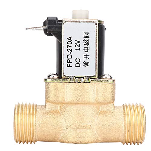 G1/2" Einweg Magnetventil aus Messing, 12V/24V Normalerweise Geöffnetes Magnetventil, Elektromagnetisches Eelektrisches Ventil, Wassereinlassschalter(DC12V) von Sorand