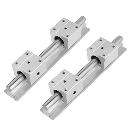 Linear Rail Kit, Lineare Schienen und Lager, 2 Stück SBR12 200mm Linearführung Wellenschiene + 4 Stück SBR12UU Lagerbock CNC-Teile von Sorand