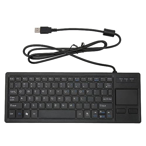 K800 Tastatur mit Touchpad Verdrahtet Ultra Thin Kompakt Haltbare Touch Tastatur mit Hub-Funktion USB 2.0 Schnitts Telle, Geeignet für Industrie, Food Service, Marine von Sorandy