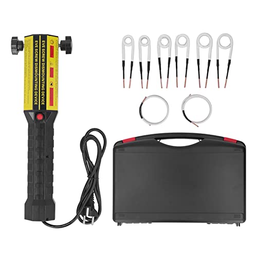 Magnetisches Induktionsheizgerät-Set, 1800-W-Hand-Induktionsheizgerät Zum Entfernen Rostiger Schrauben, Flammenlose Kfz-Heizung mit 8 Spulen und Tragbarer Aufbewahrungsbox (220V) von Sorandy