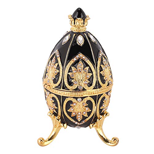 Osterei-Ornament, Ostern Einzigartiges Faberge-Ei im Königlichen Stil, mit Reichem Email und Funkelnden Strasssteinen Trinket Box, Klassische Ornamente für Wohnkultur Osterdekoration von Sorandy