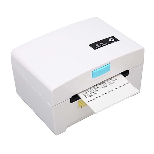 POS-Drucker, 80-mm-USB-Thermo-Belegdrucker, Direktleitungs-Thermodruck, Einstellbare Druckbreite, Professioneller Etikettendrucker mit Papierlosem Lager für den Versand von Paketen (EU-Stecker) von Sorandy