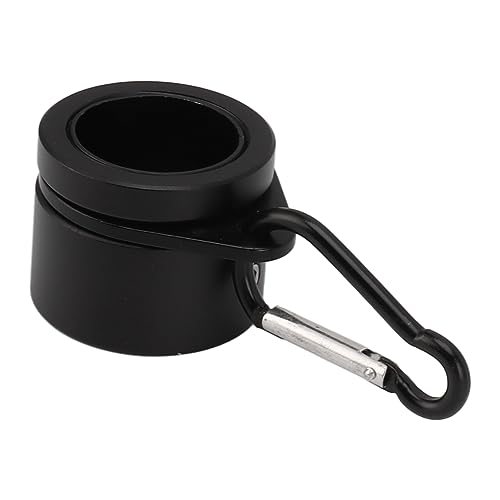Sorandy 2 PCs Flag -Pol -Ringe, Anti Wrap Clips Schwimmschalter 360 ° Rotierende Fahnenmast Befestigungsringe Halter, Aluminiumlegierung und Edelstahl Spinnfahne Pol Kit mit Snap Carabiners (Black) von Sorandy