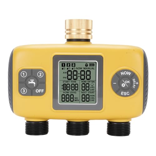 Sorandy 3 Outlet Digital Sprinkler Timer mit Regenverzögerung, Automatisches Bewässerung für Garten, Timer des Wasserschlauchs Zur Verschönerung von Pflanzen, Kühlung, Sprühen von Sorandy