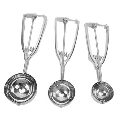 Sorandy 3pcs Cookie Scoop Set, Kleiner Mittelgroßer Keksteigschaufeln, 304 Edelstahl -Eiscreme -Schaufel mit Anti -Schlupf -ergonomischem Griff für Zuhause, Dessertgeschäft, Hotel, Sorandy 3pcs Cookie Scoop Set, Kleiner Mittelgroßer Keksteigschaufeln, 304 Edelstahl -Eiscreme -Schaufel mit Anti -Schlupf -ergonomischem Griff für Zuhause, Dessertgeschäft, Hotel, von Sorandy