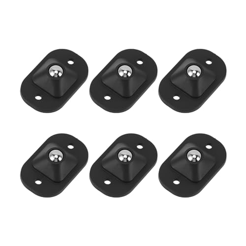 Sorandy 4pcs Selbstkleber Mini -Caster -, Edelstahlpaste Universal Wheel, 360 Grad (BLACK) von Sorandy