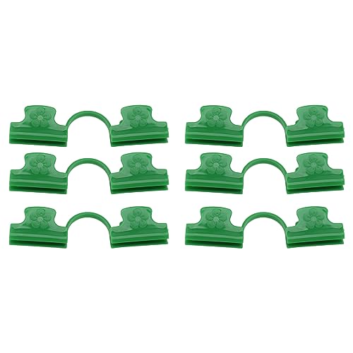 Sorandy 50 Pcs Doppelkopf Gewächshausklemmen, PE -Plastikrohr Nicht -Schlupf Gewächshaus Reifen, Schattierungsnetzstangenstützen Rahmenklammern Zum Befestigen von Filmrohr Sonnenschatten (8 mm) von Sorandy