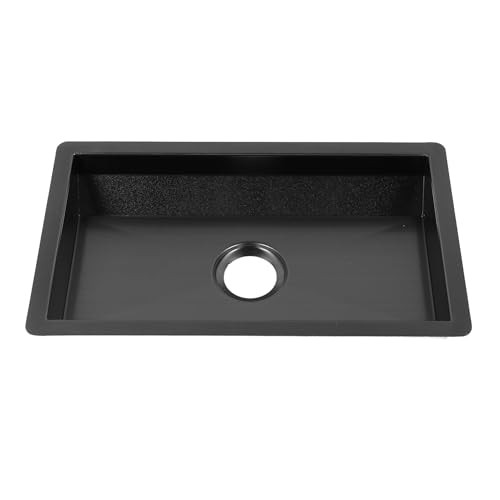 Sorandy Edelstahl Kleiner Stangenspüle, Arbeitsstation Waschbecken mit Wasserentwässerungsschale für Küchenarbeitsplatte, Tee Bar, Arbeitsplatte Apartment (BLACK) von Sorandy