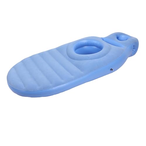 Sorandy Ganzkörperkissen mit Bauchloch, Ganzkörper Mutterschaft Aufblasbarer Poolluftbett mit PVC Material, Stütze für Babybauch für Schlaf und Pool schwimmende Stütze und Komfort (Blue) von Sorandy