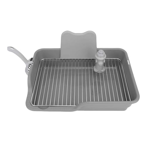 Sorandy Hundekabine, Innenpupftoilette mit Wache, Abnehmbares Netz, Pee Pad -Halter, Innenhund -Badezimmer für Hausbrechertraining in Wohnungen, Kleine Räume (Grey) von Sorandy