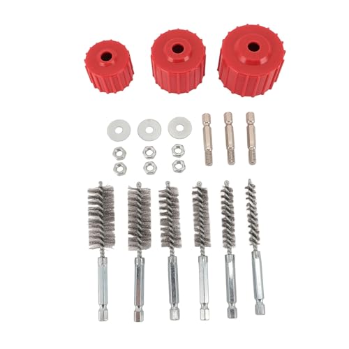 Sorandy Kupferrohrreiniger -Set, Rohrreinigungspinsel mit Edelstahldraht Zum Löten, Leistungsbohrer Kompatibler, Interner Verriegelungsmechanismus, Ideales Reinigungswerkzeug von Sorandy