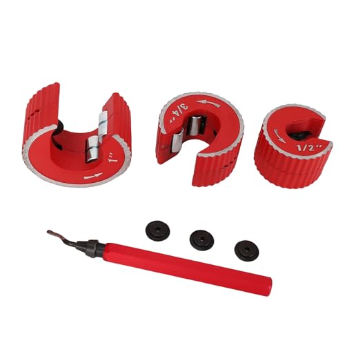 Sorandy Kupferrohrschneider -Set, 1/2 in 3/4 in 1 in Rohrschneider -Werkzeugen mit Metallrohrschneidern, die das Werkzeug für HLK Wartung Entblößt, Enge Räume von Sorandy