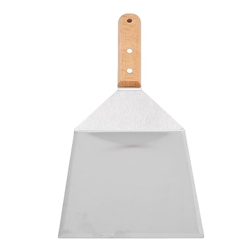 Sorandy Pizzaschale, Food Grade Edelstahl Pizza Spatel, Metallpizza -Paddel Zum Backen Hausgemachter Pizzas, Brot, Kuchen, Pfannkuchen, Essentielle Küchenwerkzeuge (Quadratischer Spatel, Holzgriff) von Sorandy