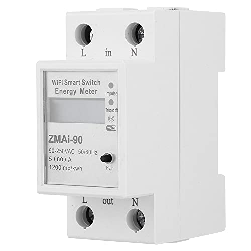Sorandy Remote LCD Digital Messungsschalter, Einphasiges Energiemessel mit Strommessung, Timing- und Verzögerungsfunktionen für den Komfortablen Täglichen Gebrauch, Kontrolle, Steuerung (80A) von Sorandy