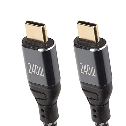 Sorandy USB C auf USB C Kabel, 240W 5A USB C Kabel Schnellladung Langlebiges Nylon Ladekabel, Schnellladekabel Kompatibel mit Pro Tablet Pro 12.9/11/, Schwarz 1 Pack von Sorandy