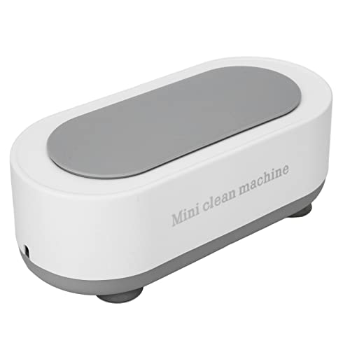 Ultraschall-schmuckreinigungsmaschine - Automatisch Tragbar Ultraschallreiniger Schmuckreinigungsmaschine mit Kontaktlinsenbox für Rasierer Ohrringe Ringe Halsketten Zahnersatz Uhr Münzen(Weiß) von Sorandy