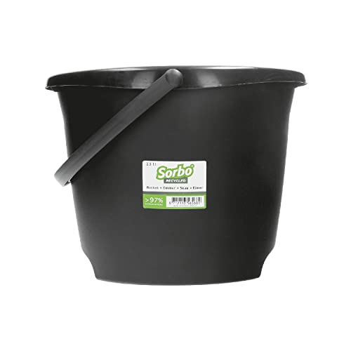 Sorbo Eimer, recycelte Materialien, 13 l Volumen, bequemer Haltegriff, robust und langlebig, nachhaltige Materialien Sorbo Eimer, recycelte Materialien, 13 l Volumen, bequemer Haltegriff, robust und langlebig, nachhaltige Materialien von Sorbo