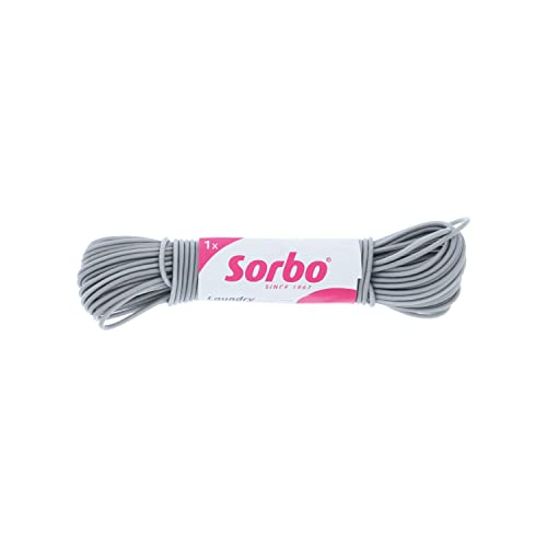 Sorbo Wäscheleine mit Stahlkern 20 m – Robuste, rutschfeste Wäscheleine mit Flexibler Kunststoffbeschichtung – Für Wäschespinne, Wäscheständer & Klassische Wäscheleinen geeignet von Sorbo