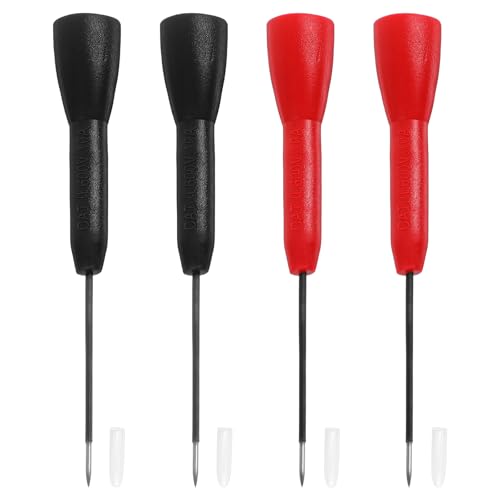 4 Stück Multimeter Prüfspitzen 2mm, Messspitzen für Multimeter, 600 V/10 a Testsonde Messspitzen Zubehör Prüfspitzen Isolationspiercing-Nadeln Elektrische Prüfung von Sorcristy
