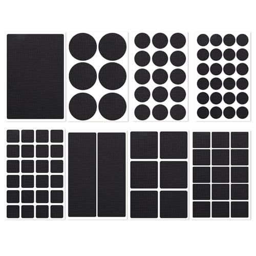 Antirutsch Pads Selbstklebend Set, 93 Stück Runde Rechteckige Anti Rutsch Pad für Möbel, Rutschhemmer Matte für Möbelfüße Stuhlbein Tische Sofas, Schutz Ihrer Möbel & Hartholzböden (8 Größen) von Sorcristy