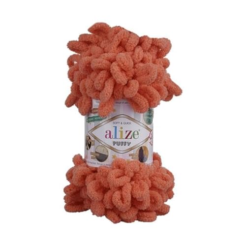 Alize Puffy Baby Big Loop Deckengarn, 100 % Mikropolyester, weiche Wolle, je Knäuel, 100 g, 9 m, 619 Koralle Alize Puffy Baby Big Loop Deckengarn, 100 % Mikropolyester, weiche Wolle, je Knäuel, 100 g, 9 m, 619 Koralle von Sorenta