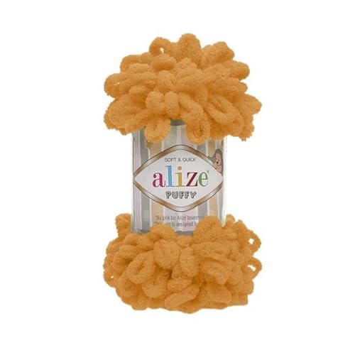 Alize Puffy Baby Big Loop Deckengarn, 100 % Mikropolyester, weiche Wolle, je Knäuel 100 g, 9 m, 336 Orange Alize Puffy Baby Big Loop Deckengarn, 100 % Mikropolyester, weiche Wolle, je Knäuel 100 g, 9 m, 336 Orange von Sorenta