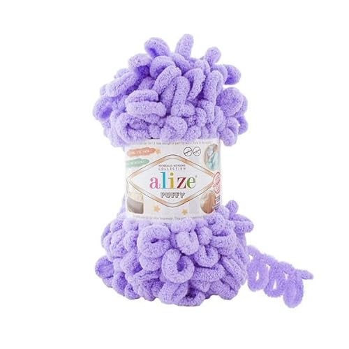 Alize Puffy Baby Big Loop Deckengarn, 100 % Mikropolyester, weiche Wolle, je Knäuel 100 g, 9 m, 788 Lavendel, 3 Knäuel Alize Puffy Baby Big Loop Deckengarn, 100 % Mikropolyester, weiche Wolle, je Knäuel 100 g, 9 m, 788 Lavendel, 3 Knäuel von Sorenta